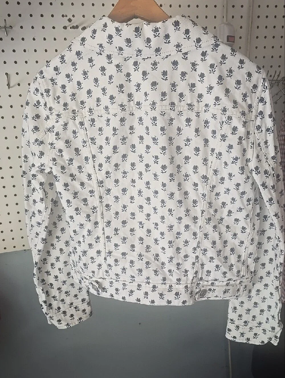 Coach White Jacket with Navy Floral Print